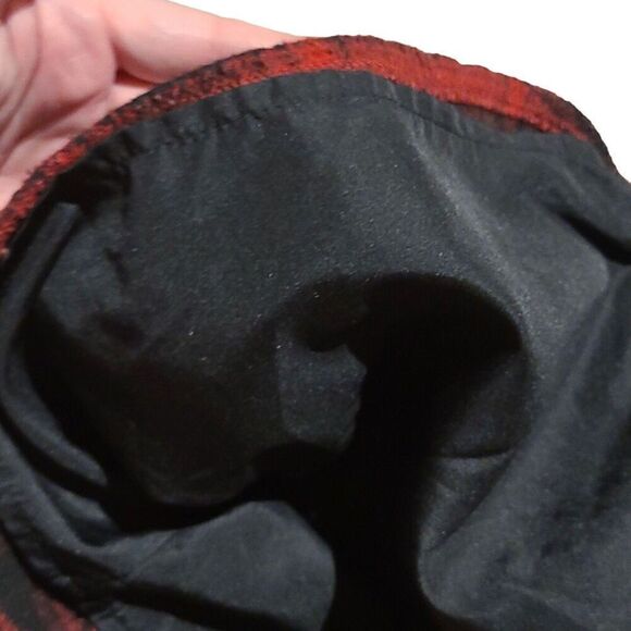 Hollister Skirt Juniors 1 Y2K Red Tartan Wool Plaid Side Zip Sleaze Academia - Picture 2 of 7